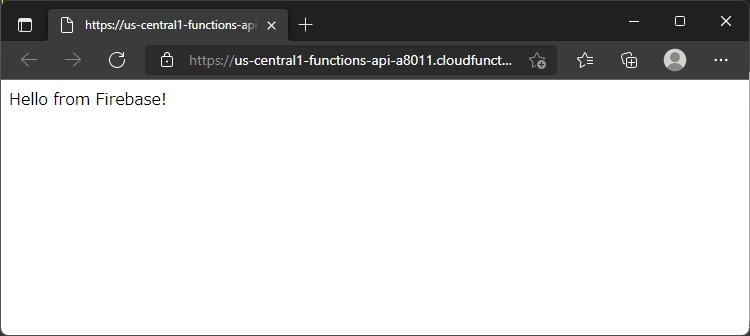 Cloud Functions API 実行