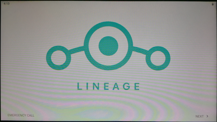 LineageOS 16.0 起動画面